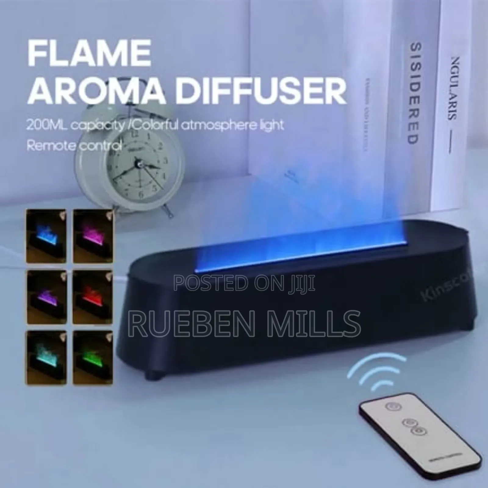 2/4/6 Timer Seven Coloured Flame Essential Oil Diffuser