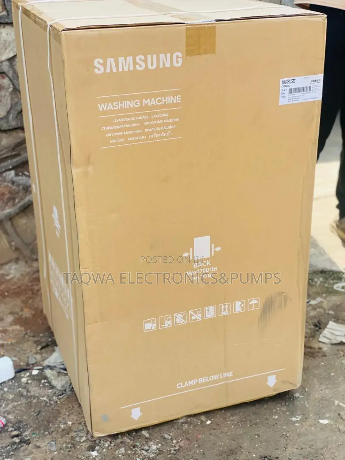 Charcoal Color Samsung 13.0kg Top Load Full Automatic Washing Machine