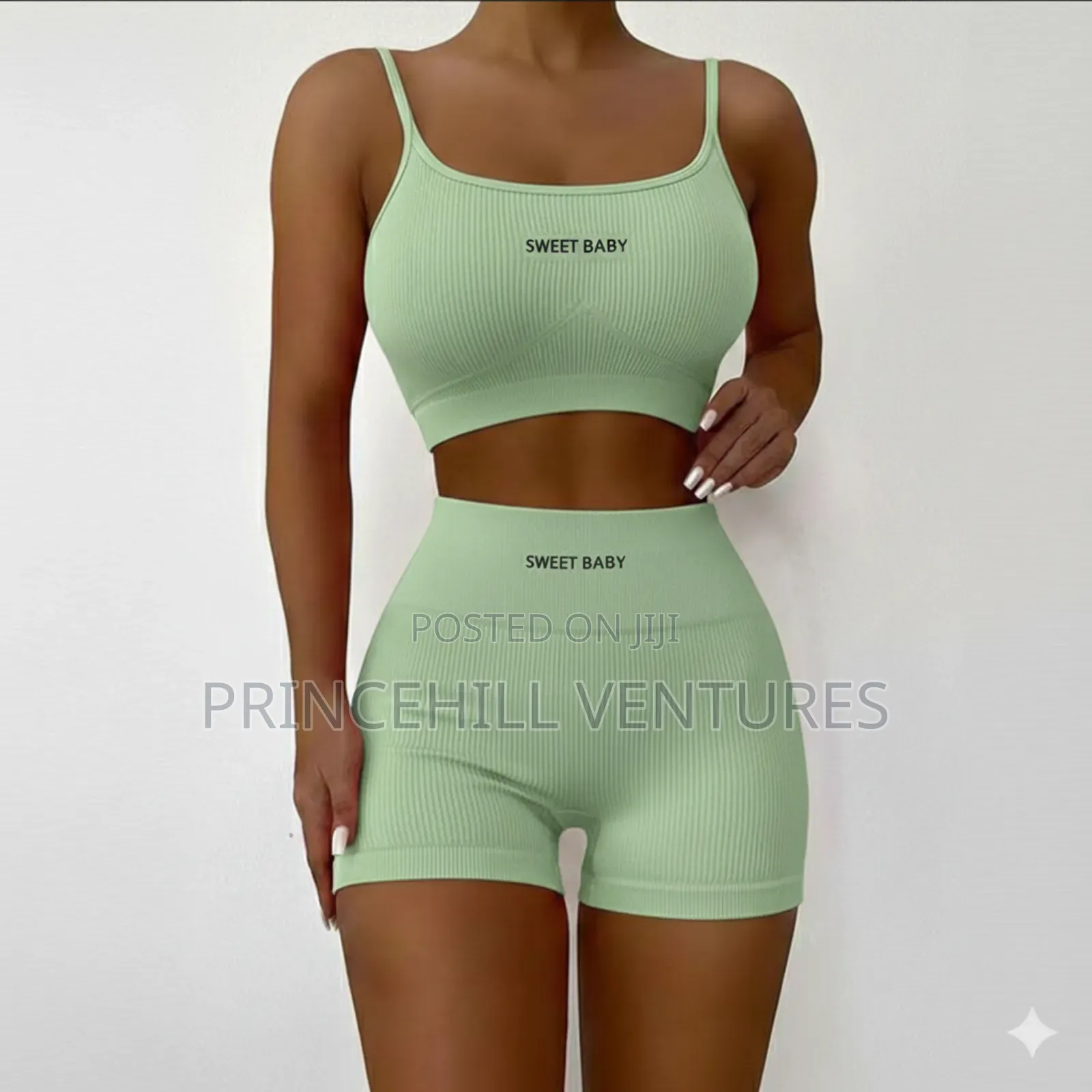 Ladies 2 Piece Gym / Yoga Wear - Tank Top Tight Shorts