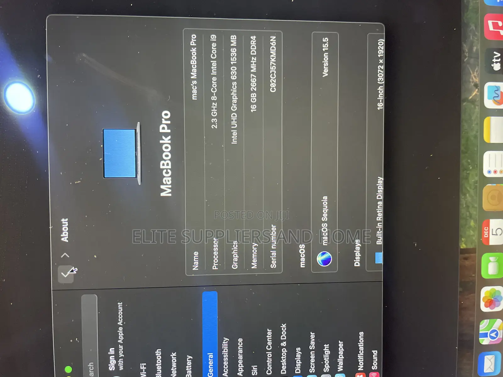 Laptop Apple MacBook Pro 2019 16GB Intel Core i7 SSD 1T