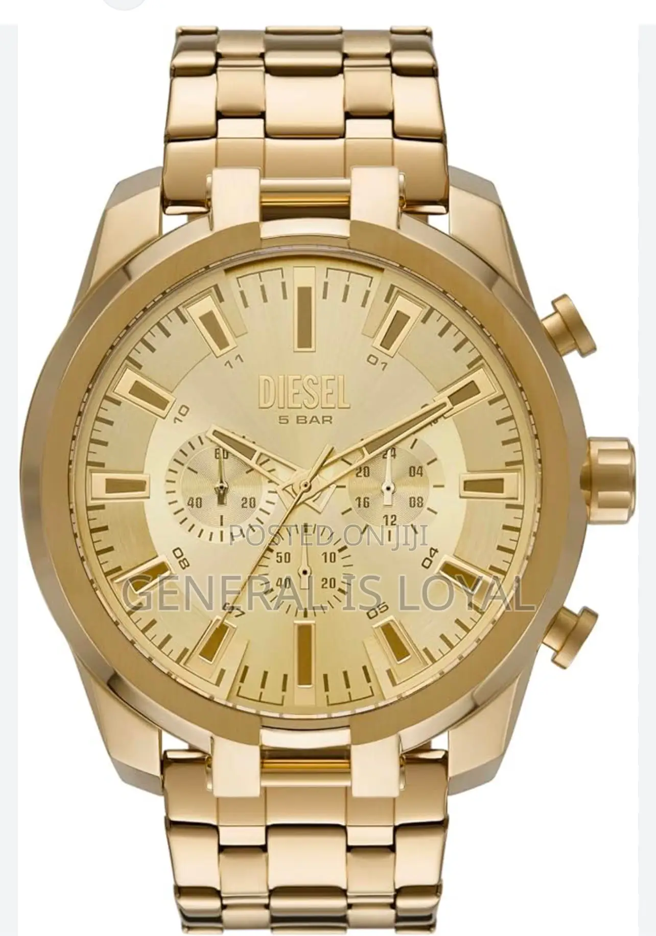 Diesel Split Chronograph 51mm Gold-tone Stainless Steel Watch