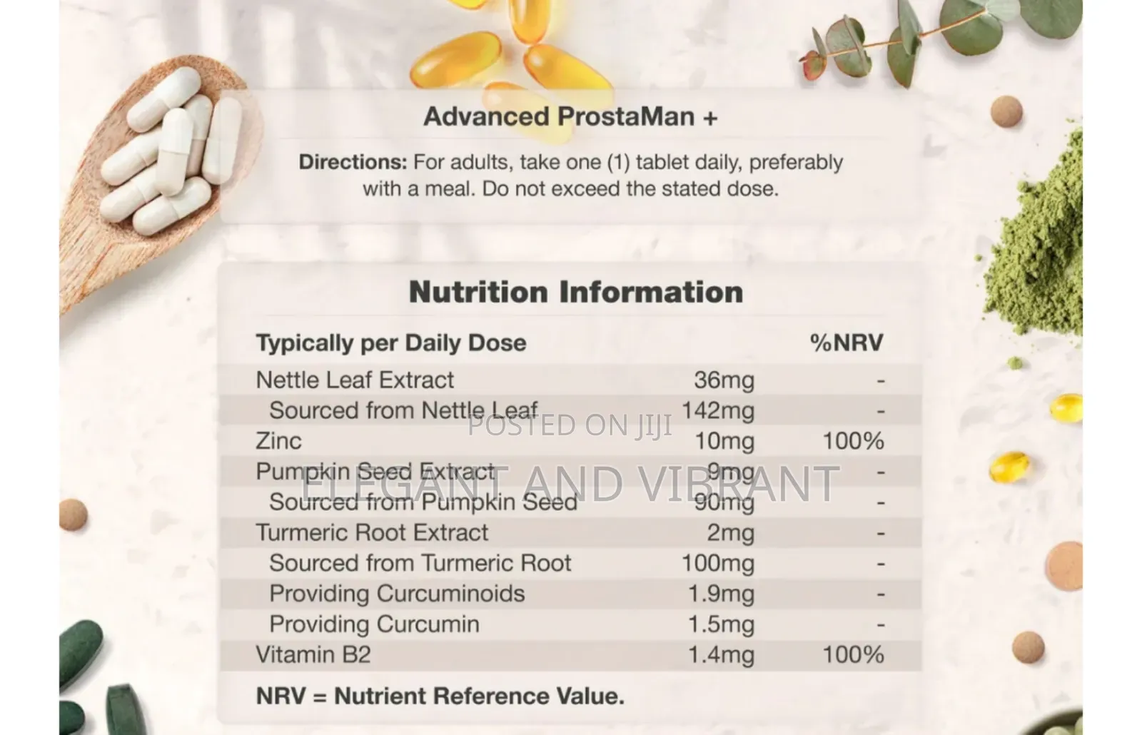 Advanced Prostaman+ Supplement For Men | 120 Tablets
