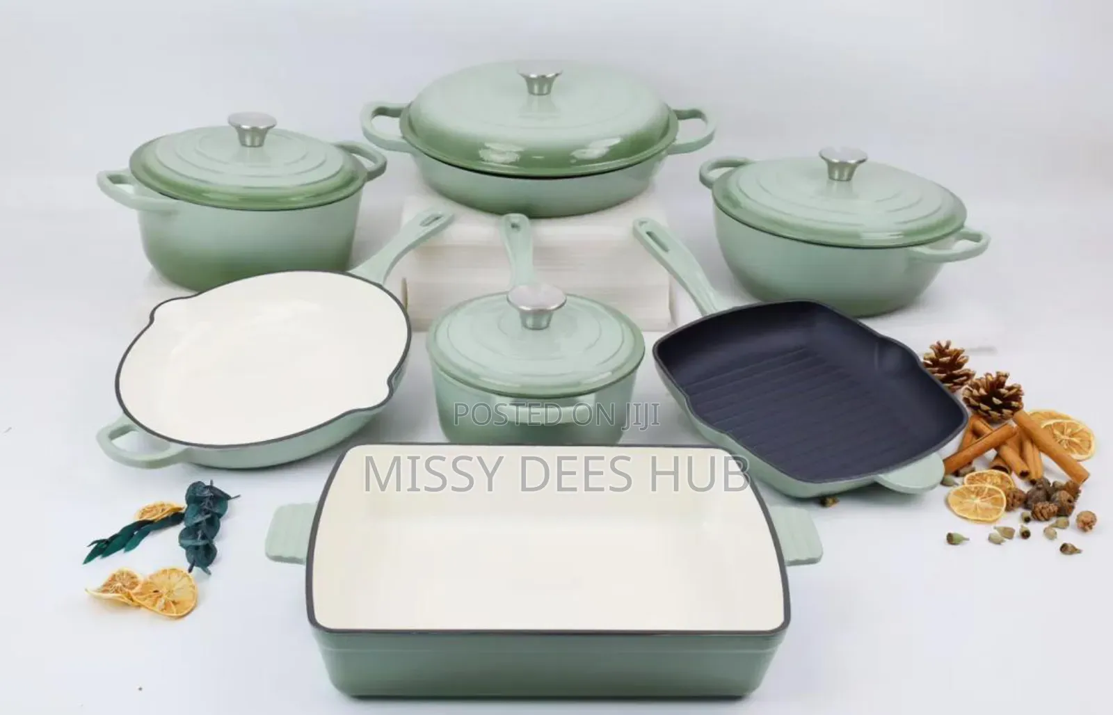 11pcs Cast Iron Pots From Healthy Living