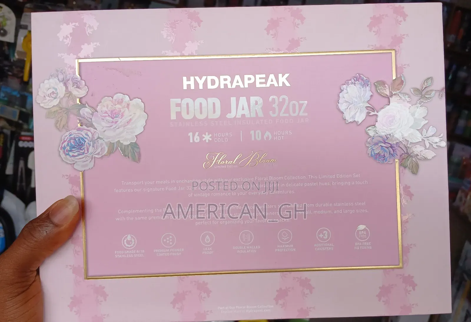 Hydrapeak Food Jar With Snack Containers, 32oz