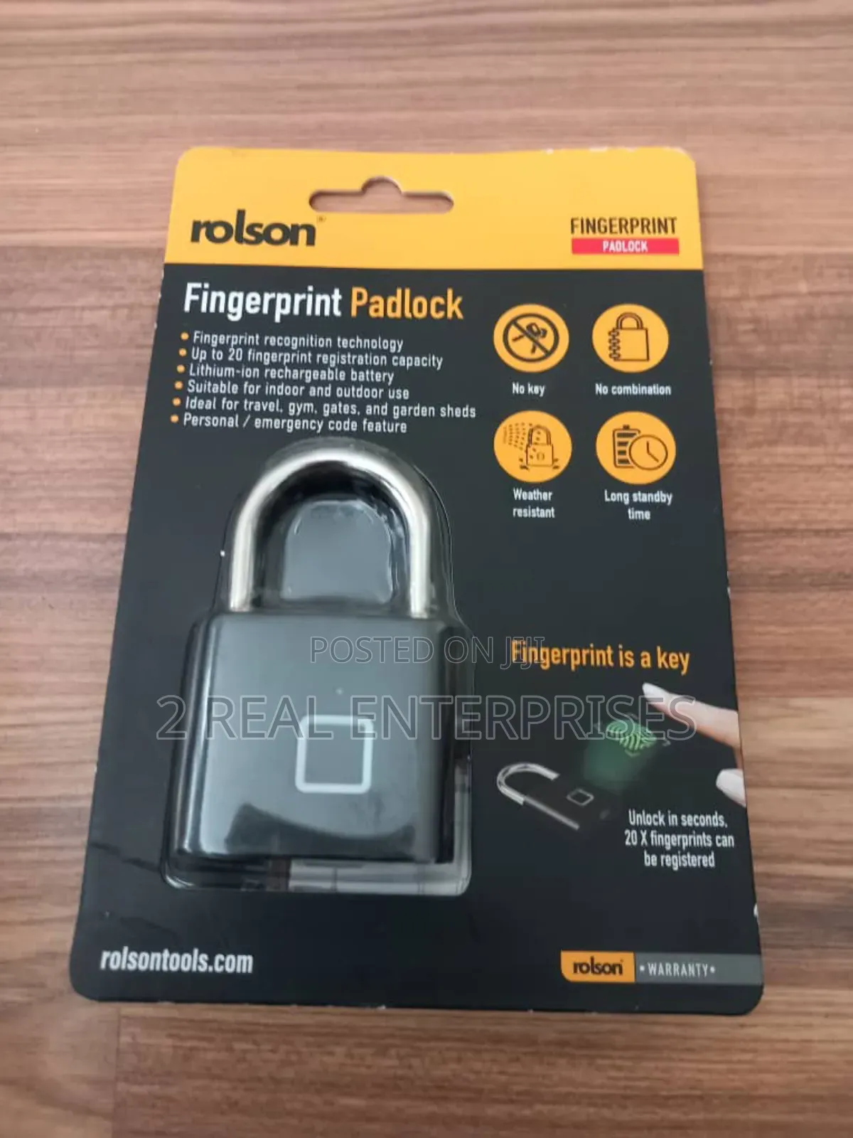 Rolson Fingerprint Padlock From Uk