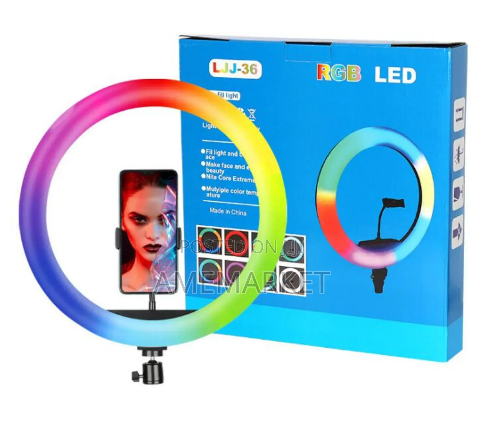 14 Inches RGB Ring Light for Phone Youtube Video/Streaming Shooting
