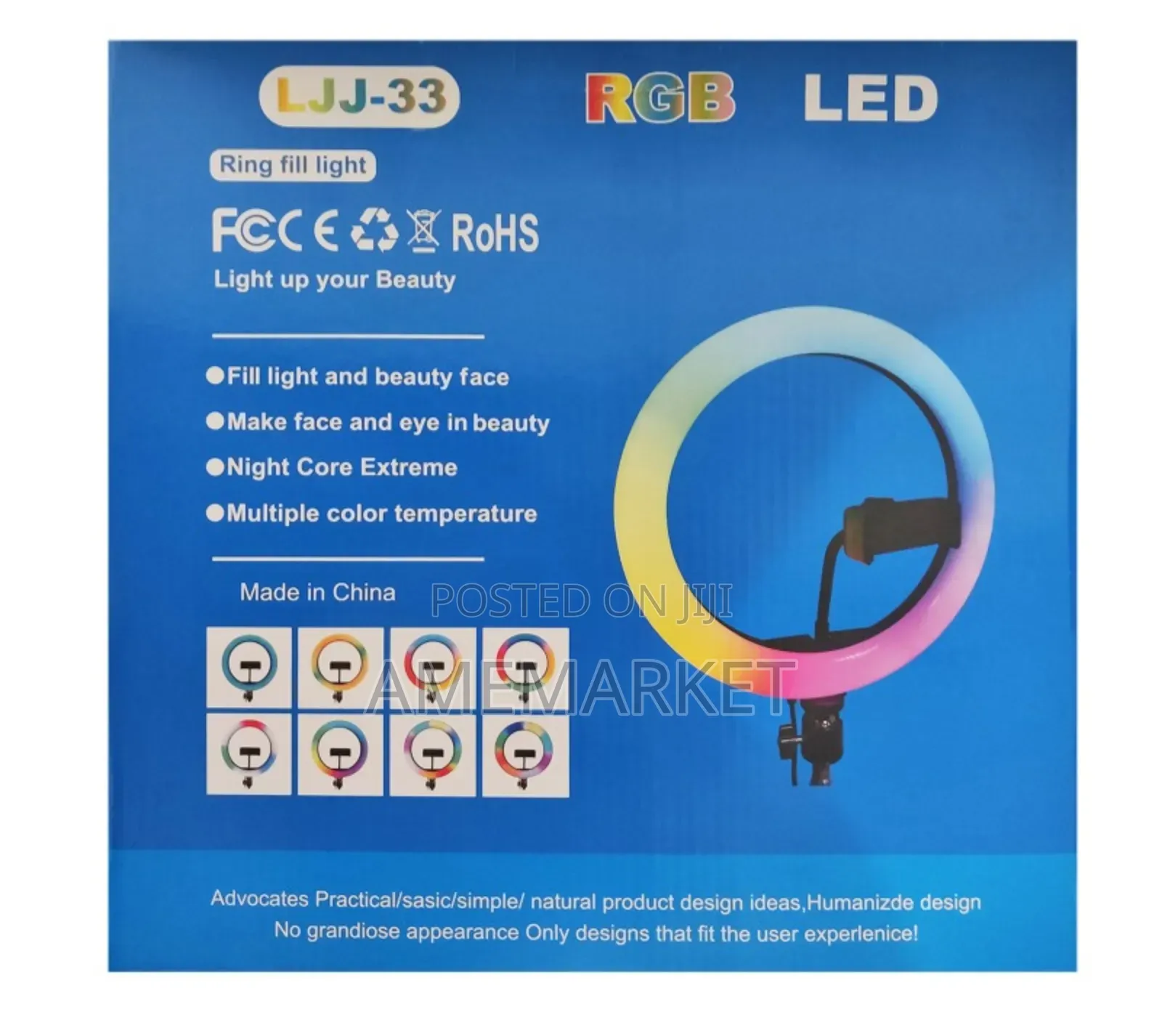14 Inches RGB Ring Light for Phone Youtube Video/Streaming Shooting