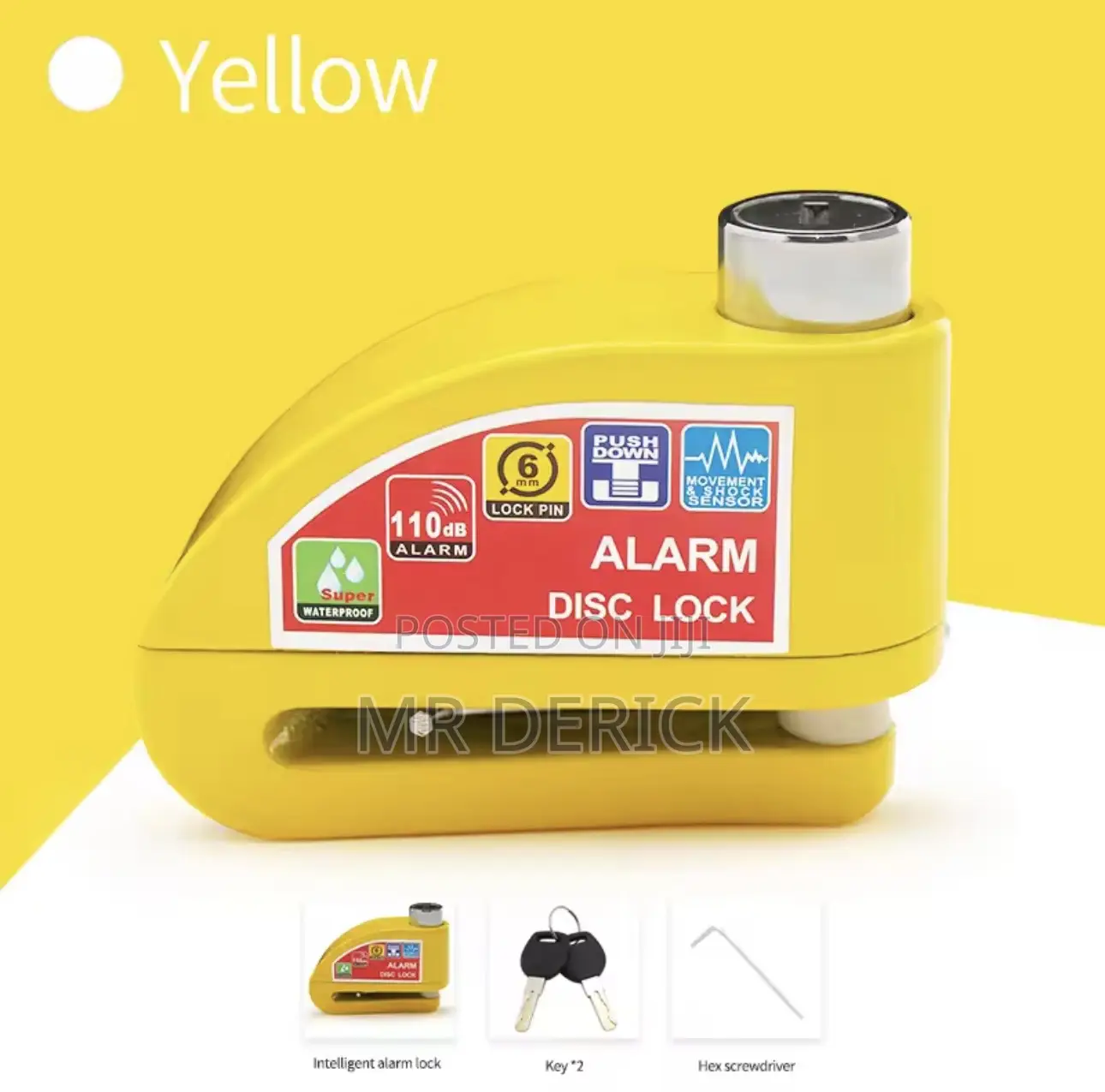 Alarm Disc Lock for Motorcycles or Motorbikes