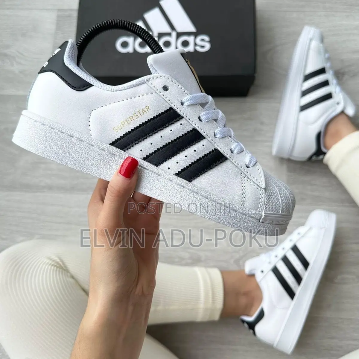 Adidas Superstar Low  “ Black Stripes “ Sneaker