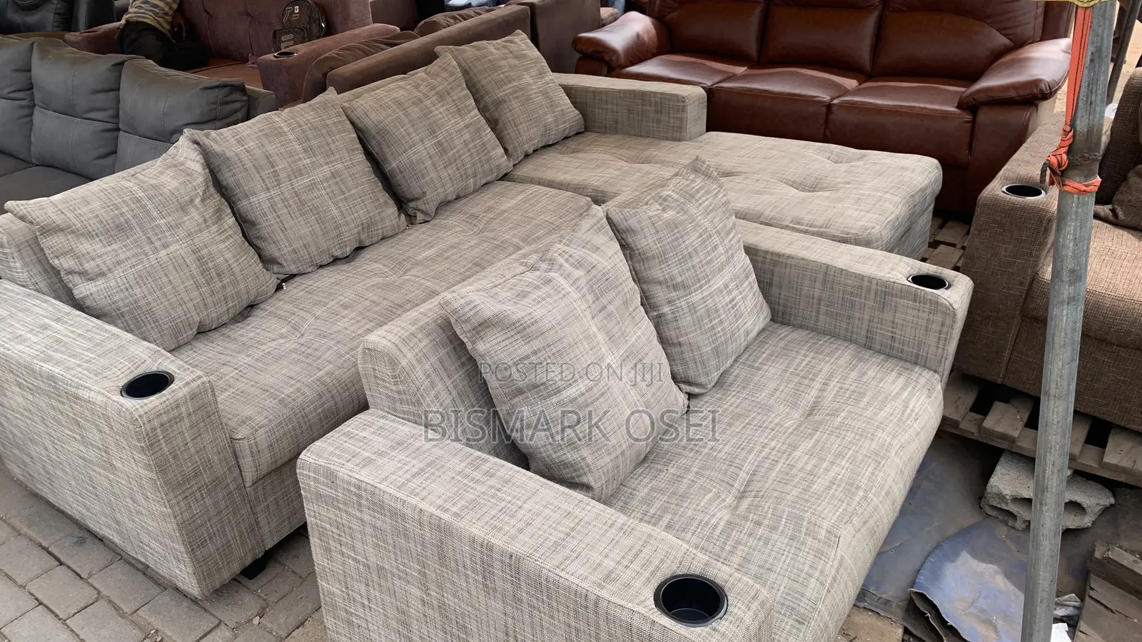 A Complete L Shape With a Comfortable Pillows
