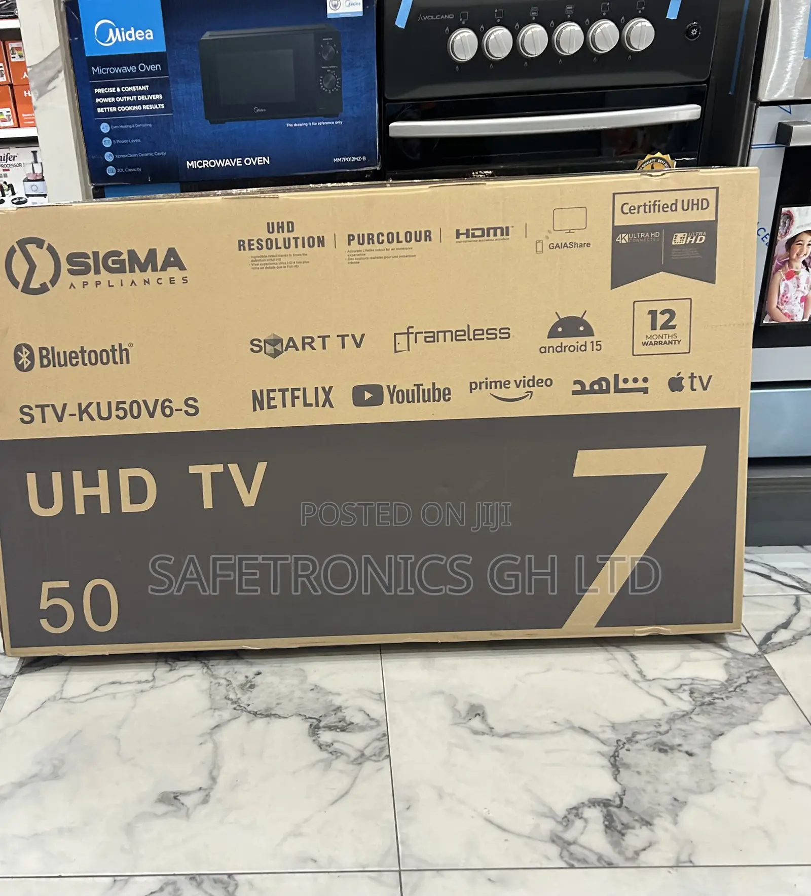 Get Smart Android Uhd Led Sigma 50” Android (Sig-Ku50v6-S) Tv