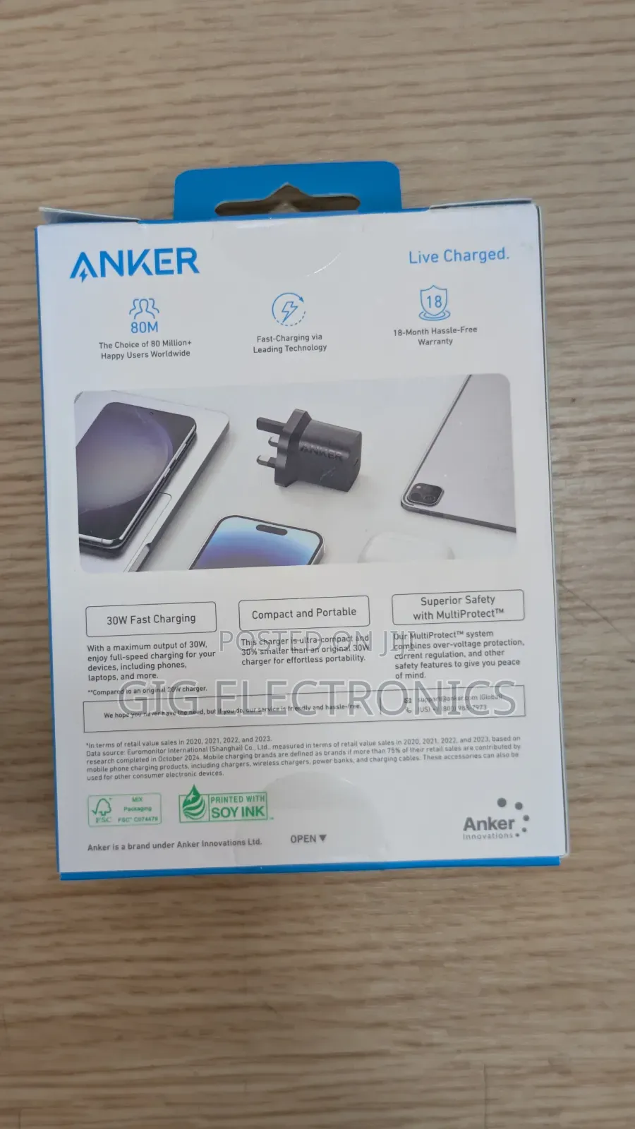 Anker 30w A2640k11 Usb C Super Fast Charger