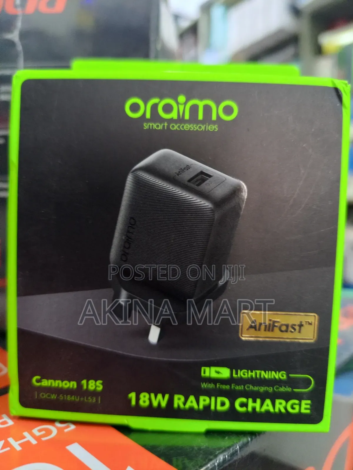 Oraimo 18w Rapid Charger With Cable Ocw-5184u+L53