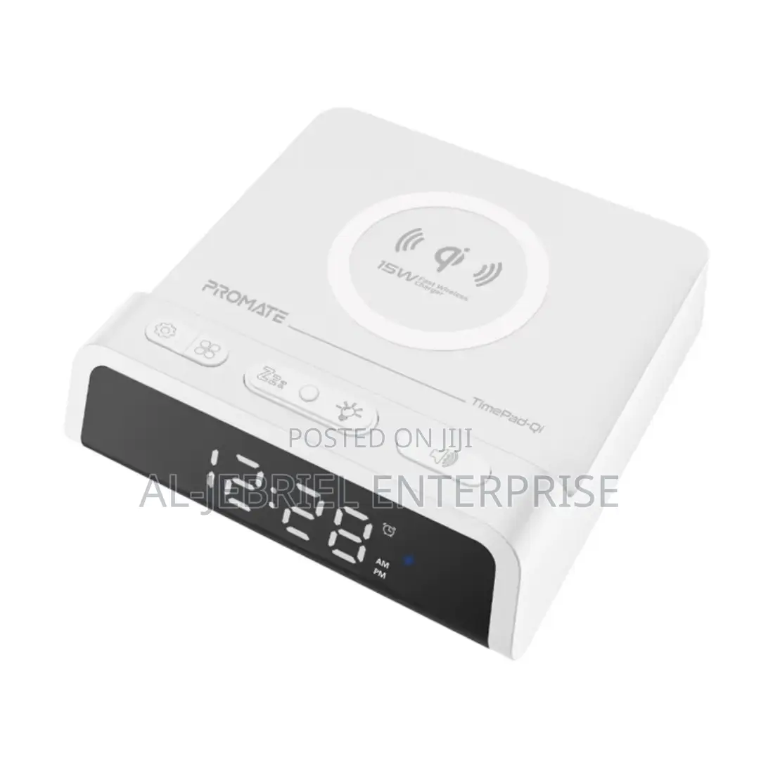 Promate Wireless Charging Station With Clock