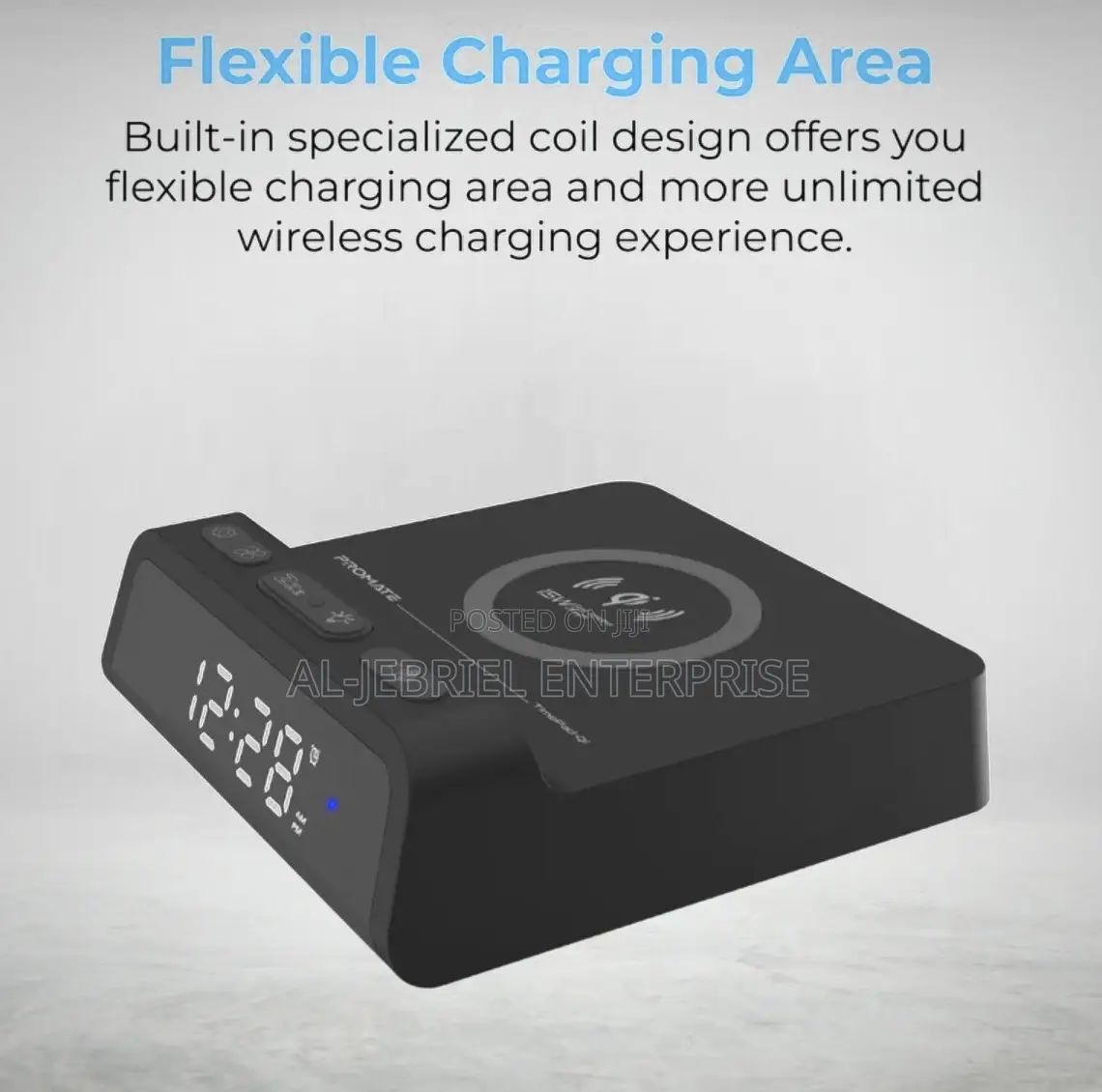 Promate Wireless Charging Station With Clock