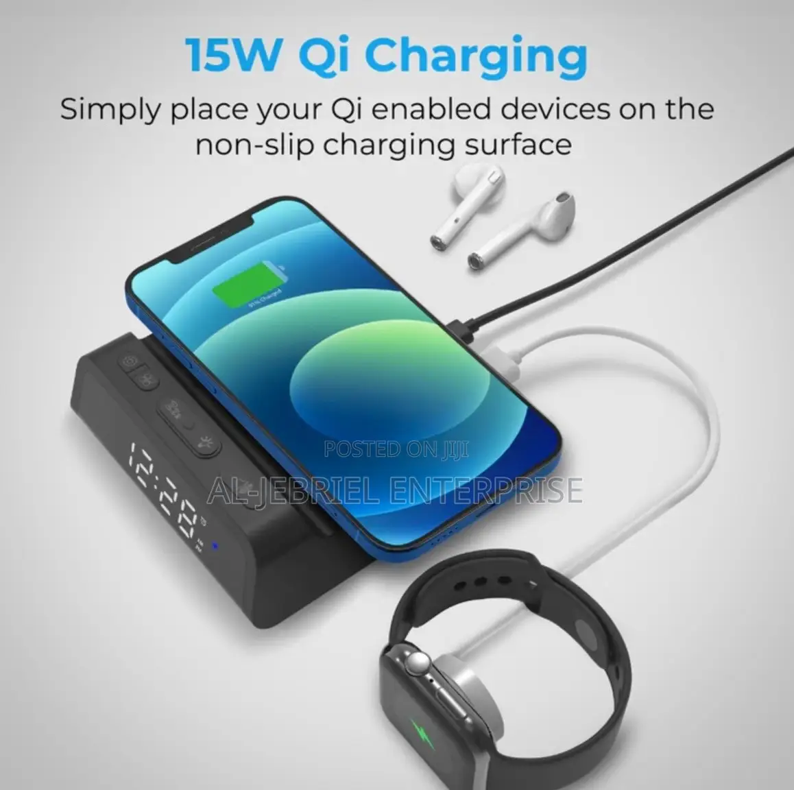 Promate Wireless Charging Station With Clock
