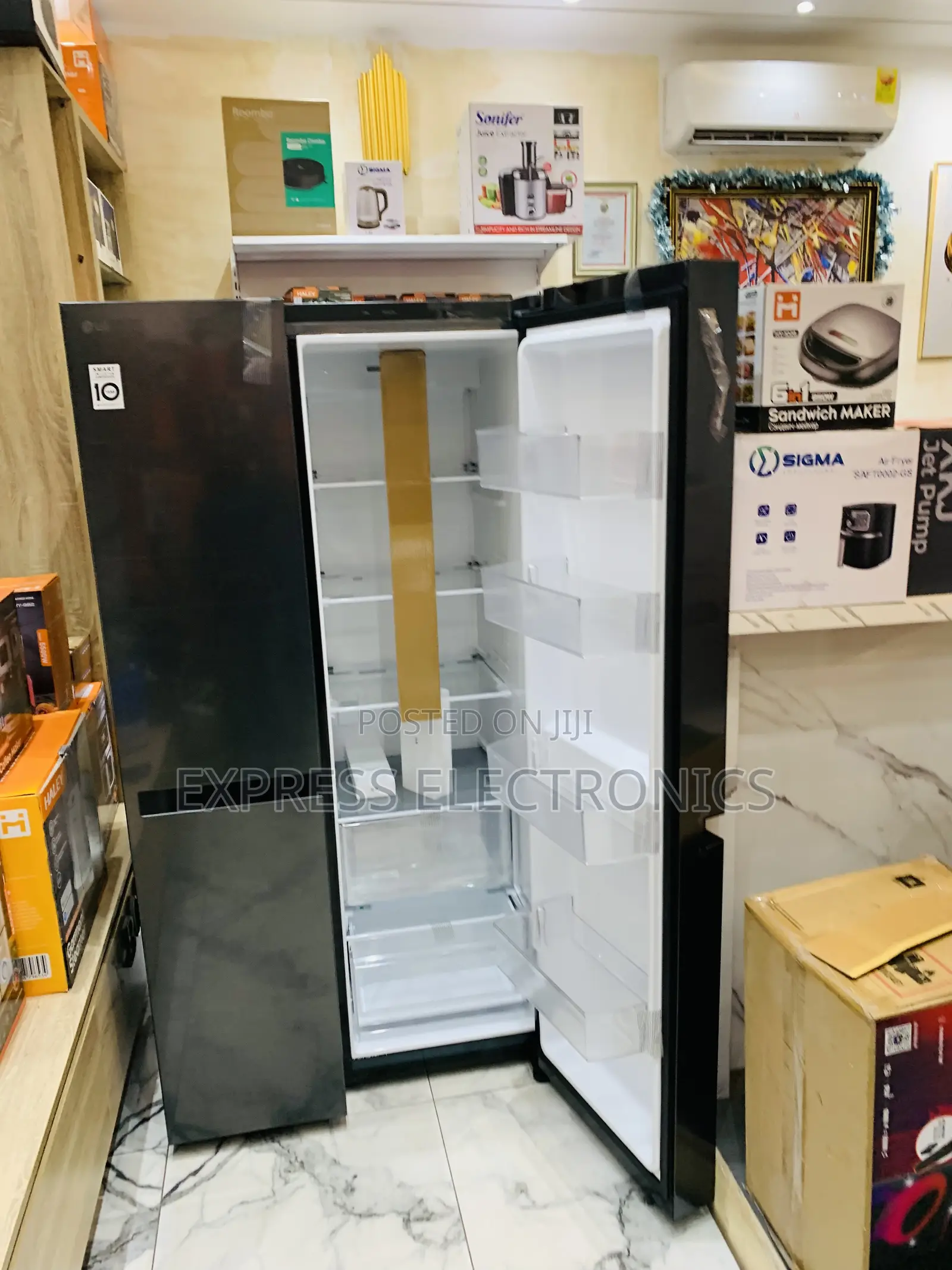 Available Now at Store Gc-B257kqjw 674l Side by Side Fridge Black Lg