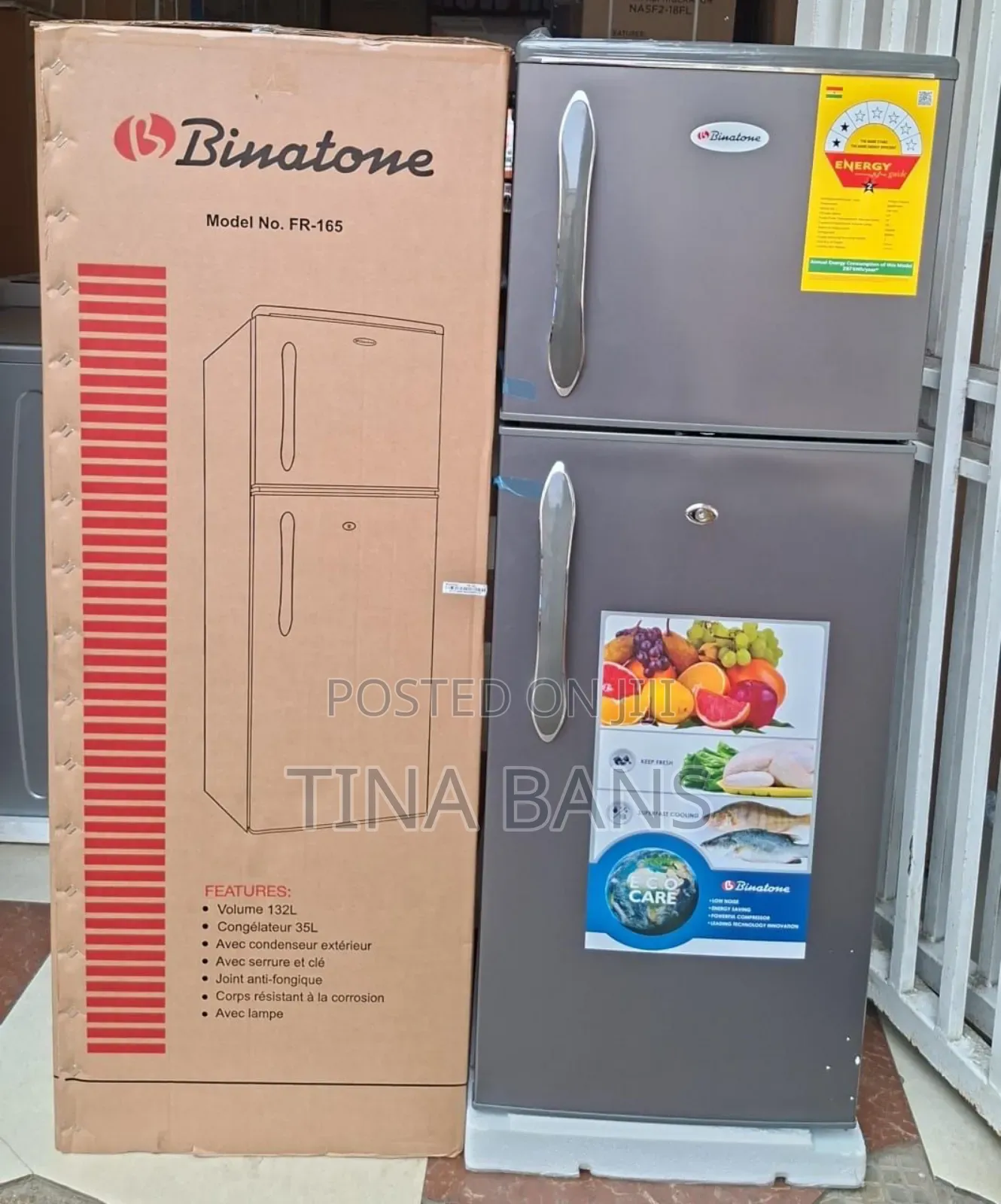 132litres Binatone Refrigerator