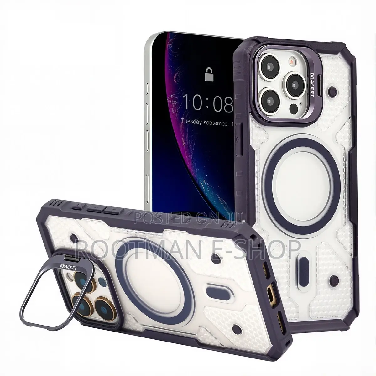 Mag-Safe Case W/ Camera Lens Stand for iPhone 16 Pro Max 15 14