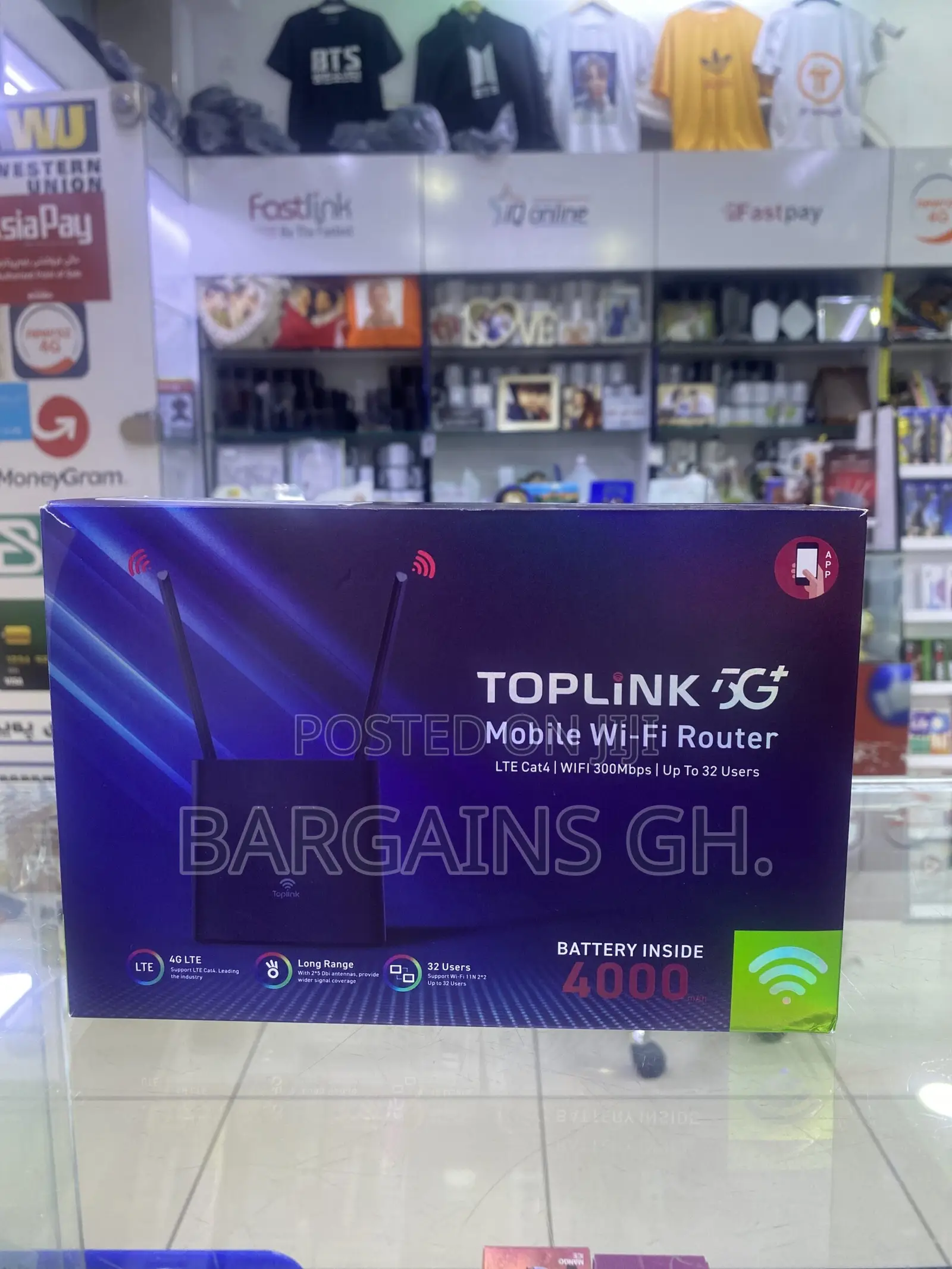 Toplink 5g+ Mobile Wifi Router With 4000mah Inbuilt Battery