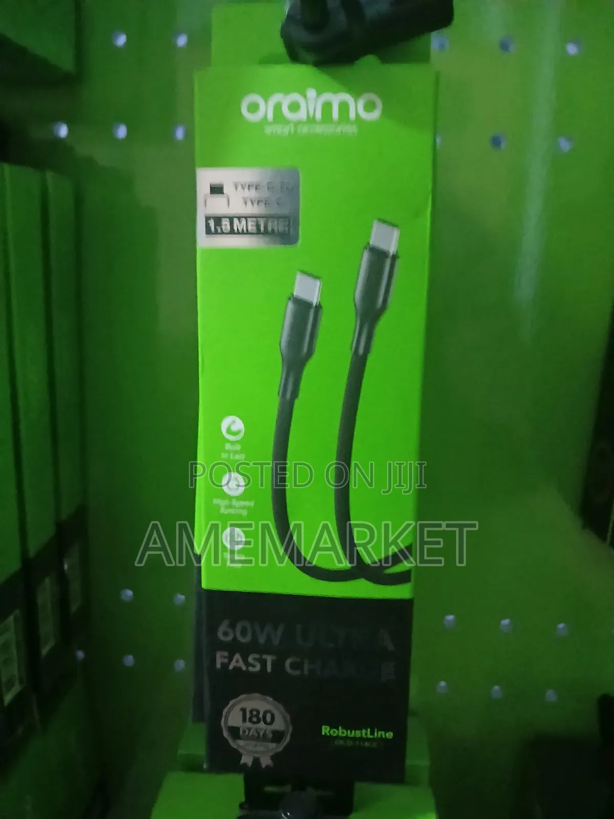 Oraimo Robustline 60w Type-C to Type-C Cable