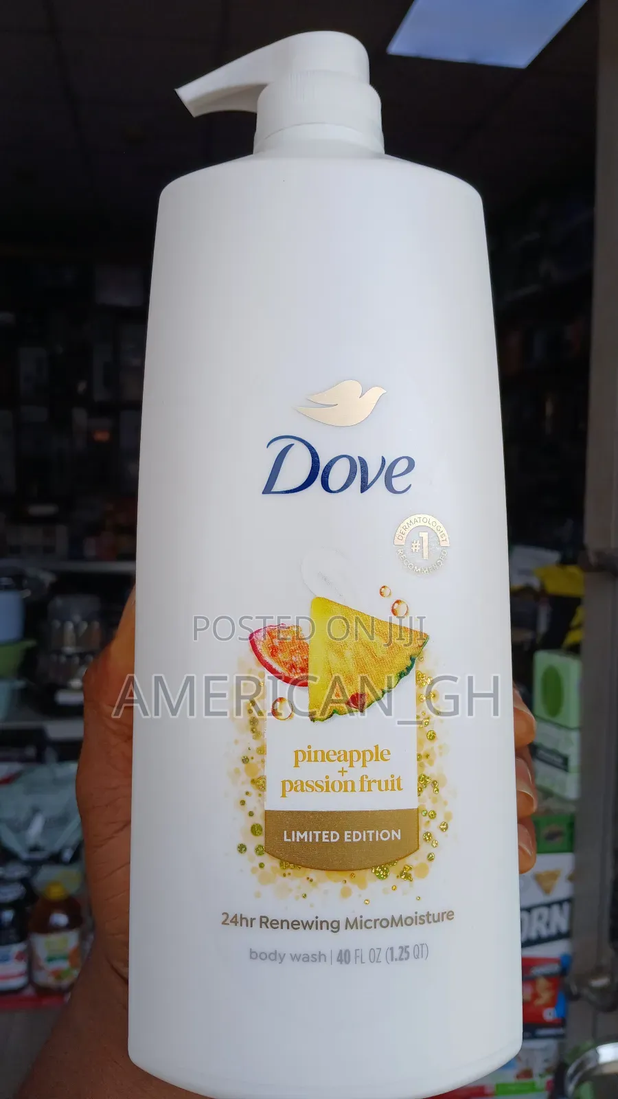 Dove Pineapple + Passion Fruit Body Wash, 1.2l