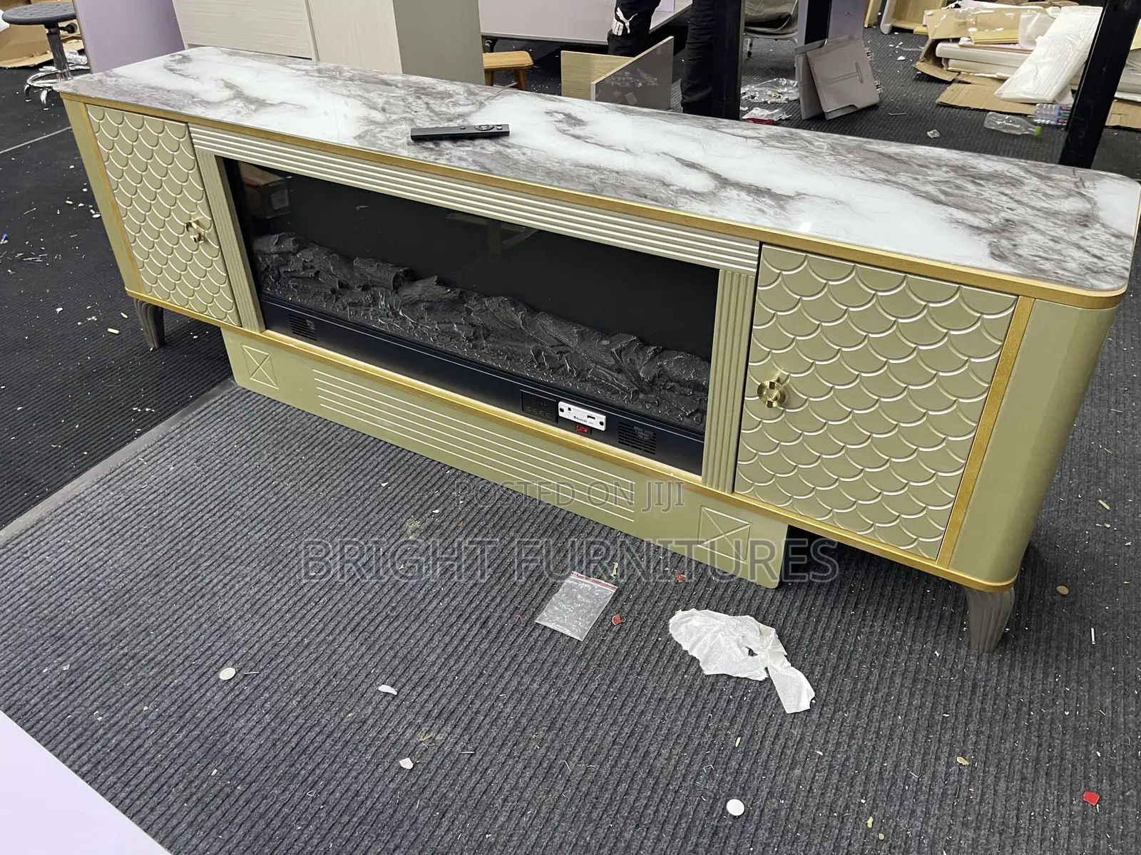 Electronic Flame Bluetooth Speaker Tv Stand