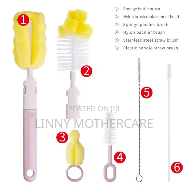 6-in-1 Baby Bottle Cleaning Brush Set