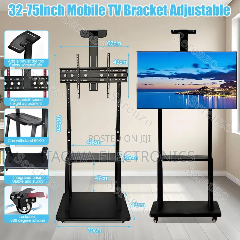 Modern Heights Adjustable Tv Stand 32-75 Inch