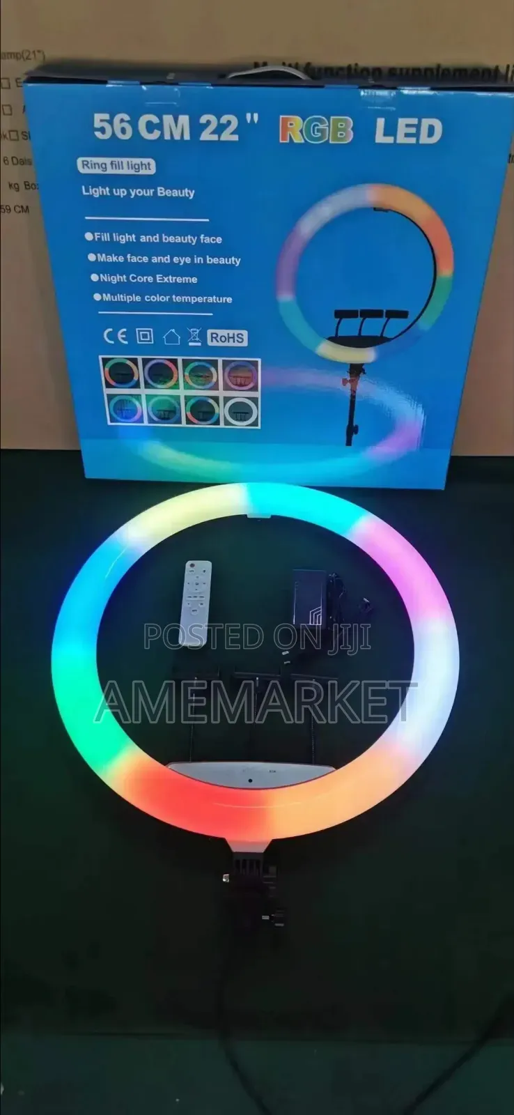 22-Inch RGB Ring Light for Professional Makeup, and Live Streaming
