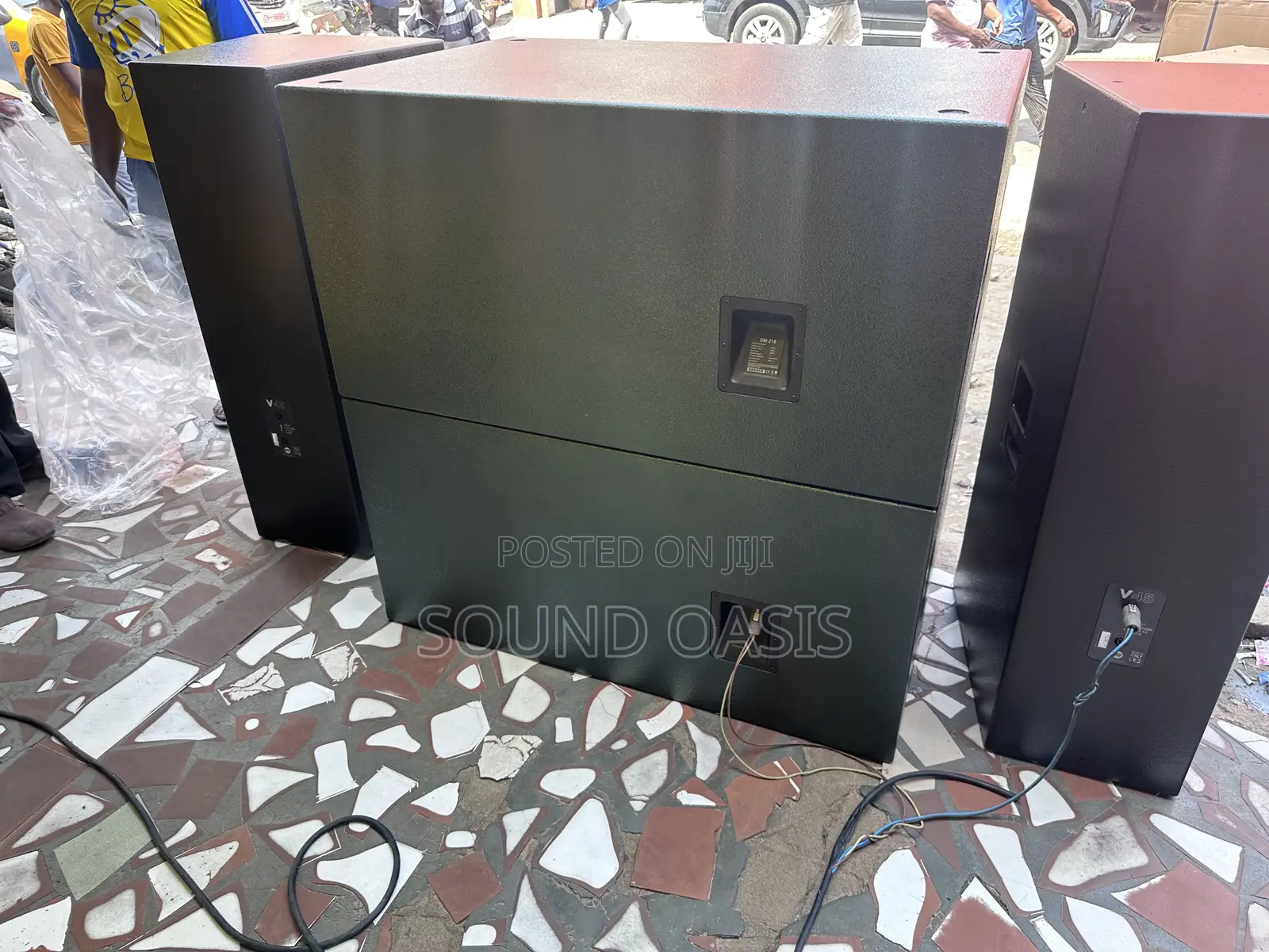 Gm Dm218 Double 18-inch Subwoofers And Rcf Full-range Speakers.