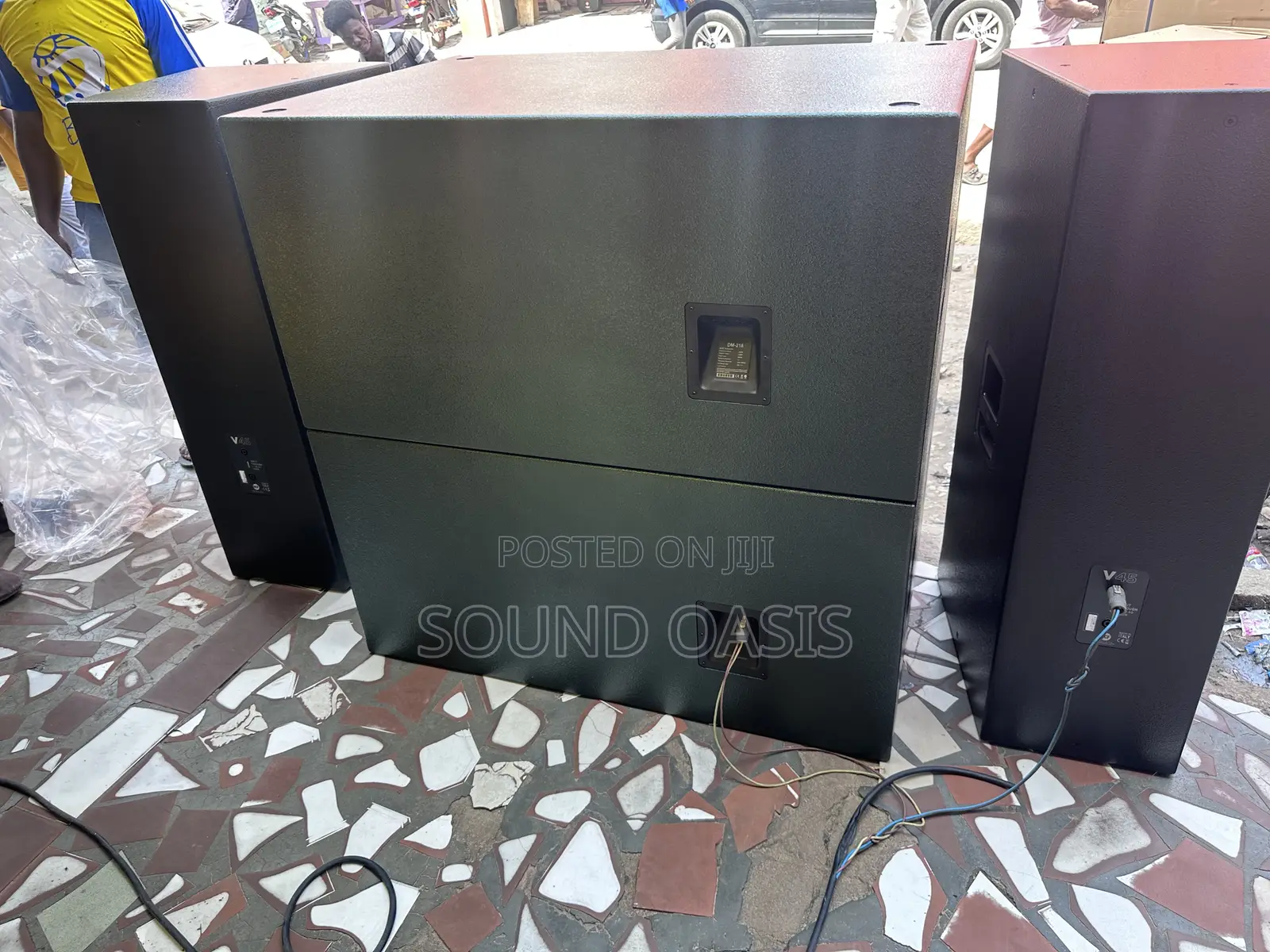 Gm Dm218 Double 18-inch Subwoofers And Rcf Full-range Speakers.