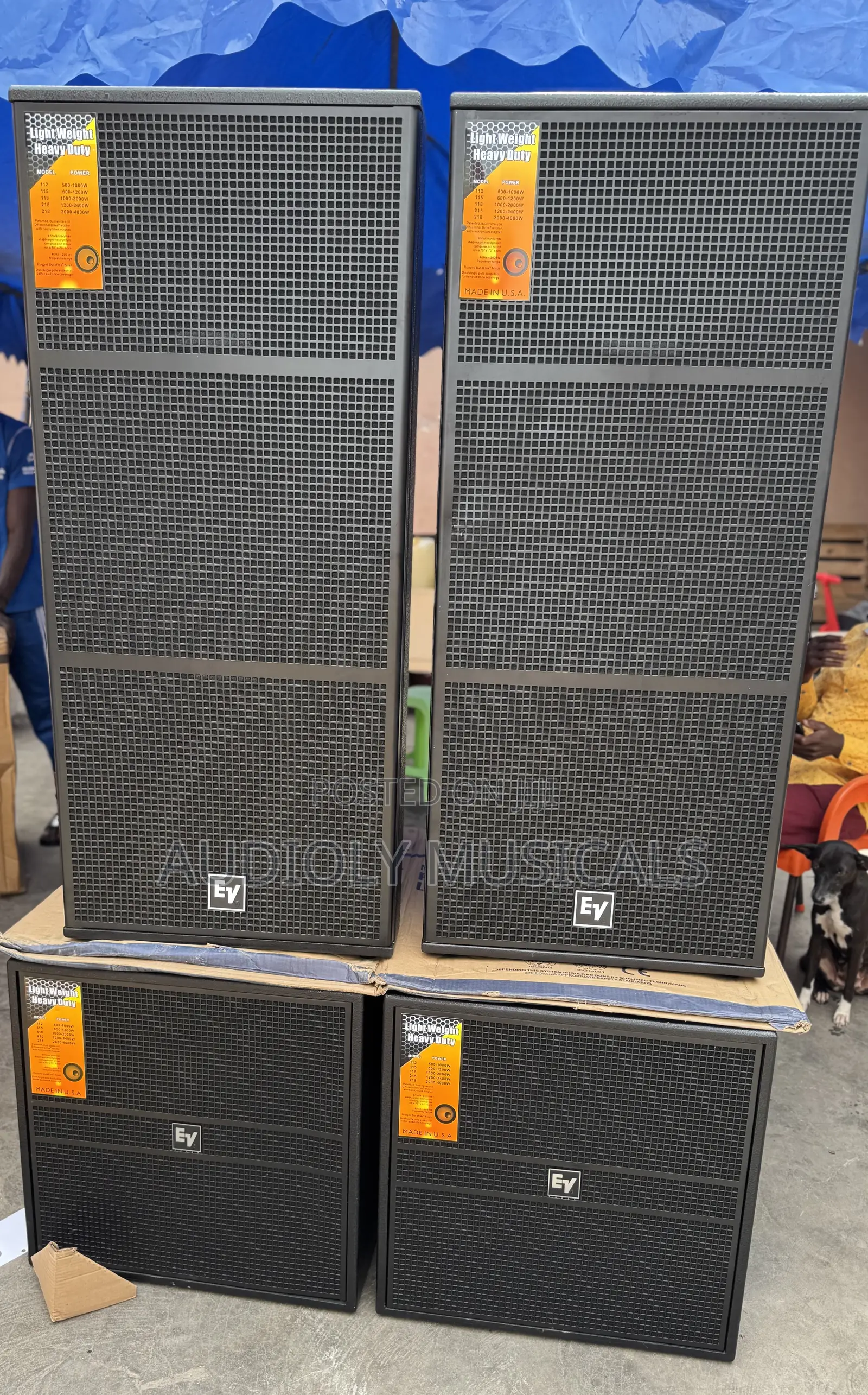 Ev Full Range and Single Bass Speakers