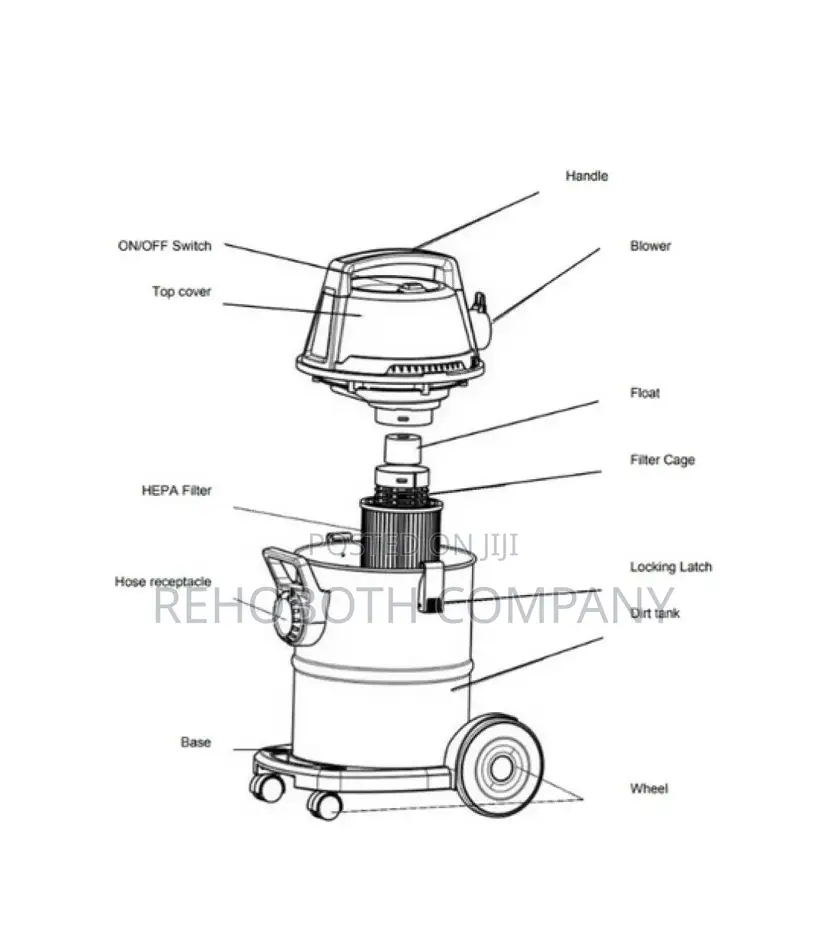 Midea Mdc1516br Wet Dry D4 Aspiratore a Traino - Nero/Inox
