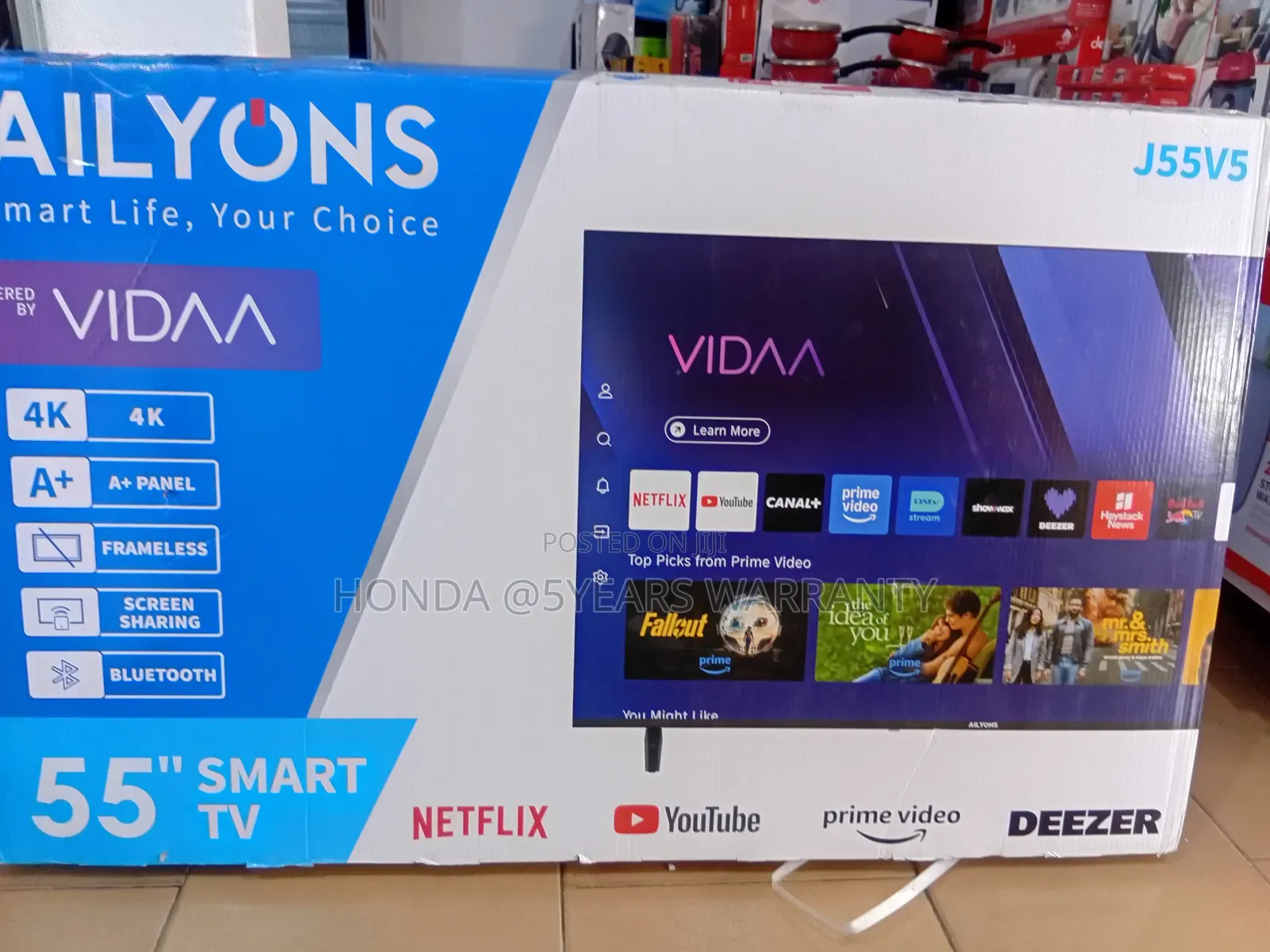 **Ailyons 55" Smart Tv Fast Response Smooth Motion**