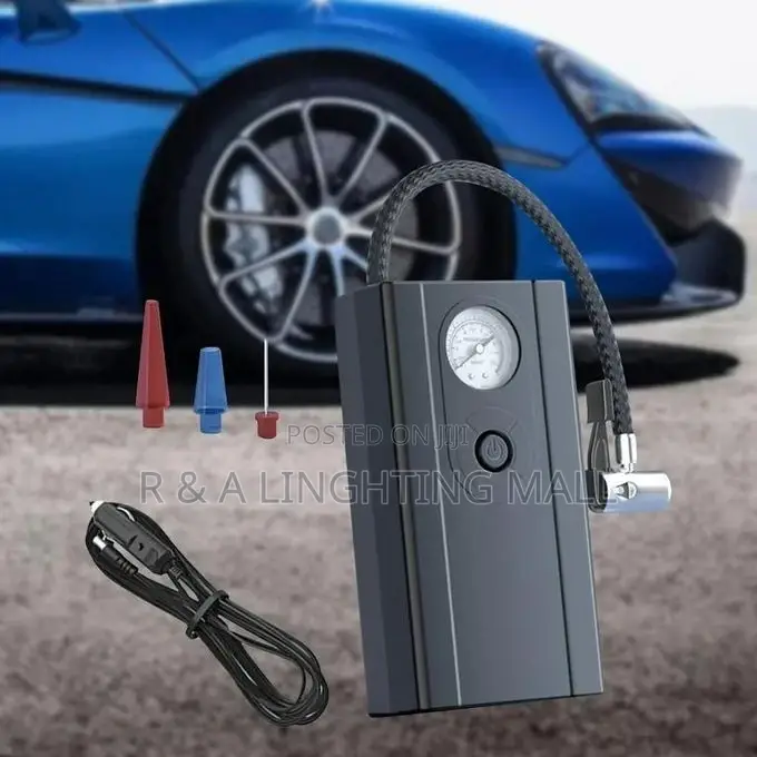 Portable Electric Tire Pump/Inflator - Pointer Type - Black