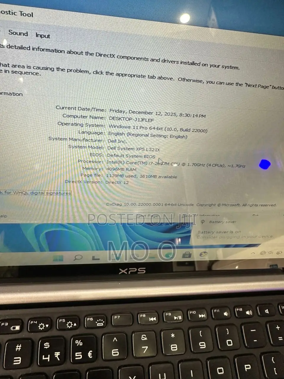 Laptop Dell XPS 13 8GB Intel Core I7 SSD 128GB