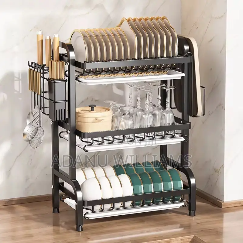 Multi -Tier Kitchen Bowl and Plates Drain Rack