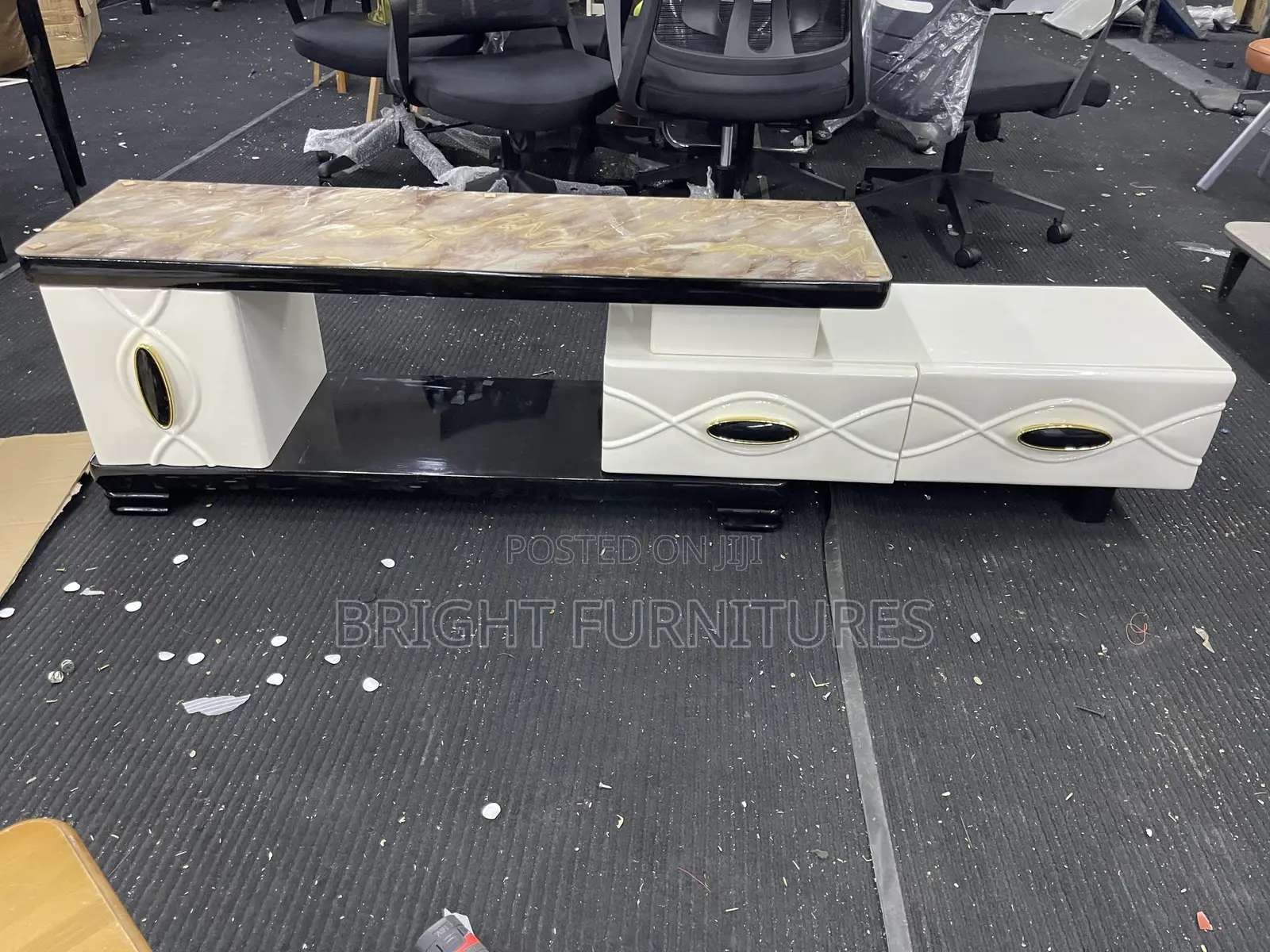 Wooden Glass Top Tv Stand