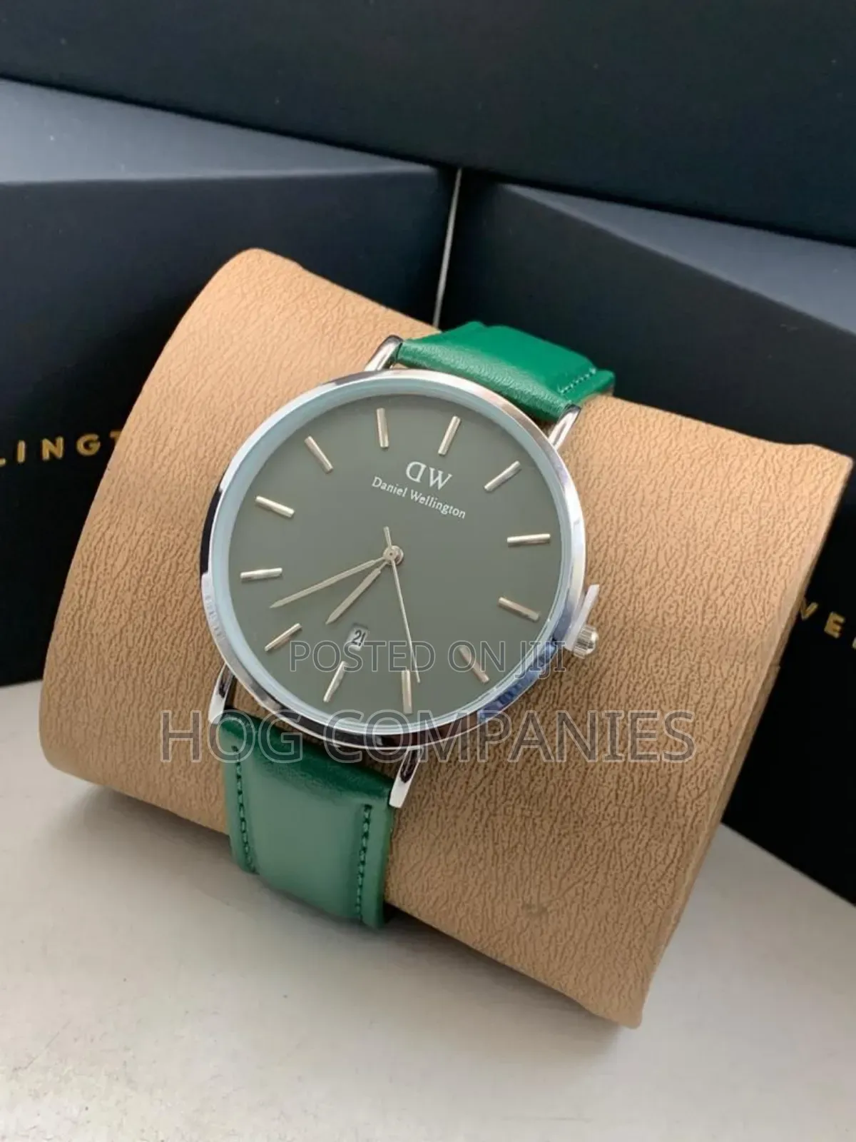 Daniel Wellington Green Leather Strap Watch