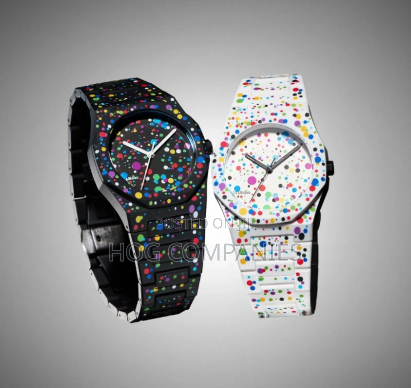 Polyurethane Polycarbon White Dial Quartz Analog Watch