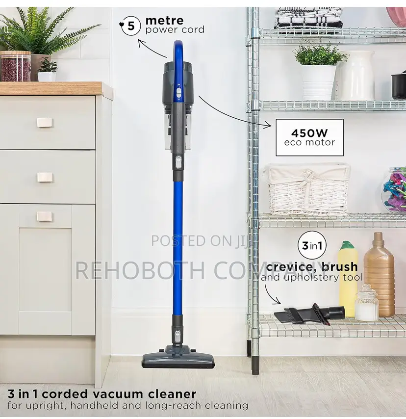 Russell Hobbs 450w 3 in 1 Lightweight Corded Stick Vacuum Cleaner