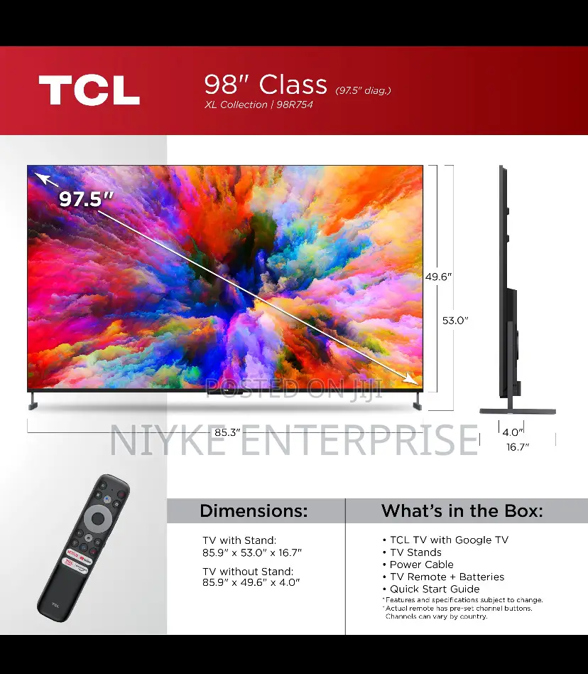 Quality TCL 98 Inches Tv Qled Uhd Resolution