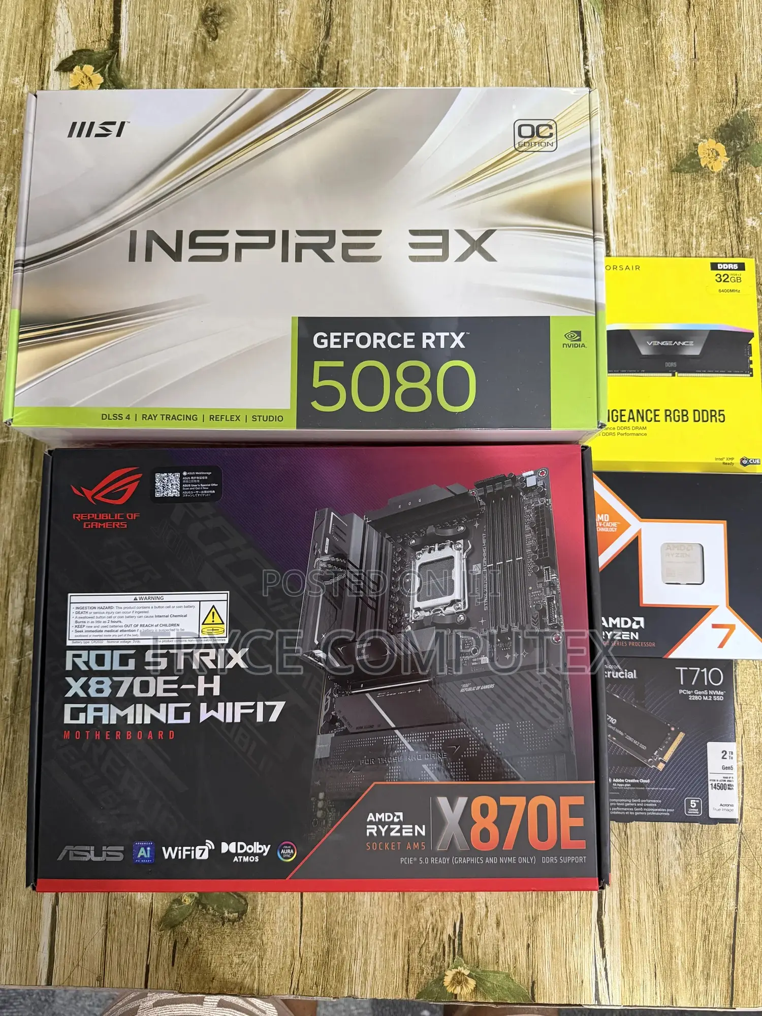 Amd Ryzen 7 9800x3d , RTX 5080 16 Gb Combo