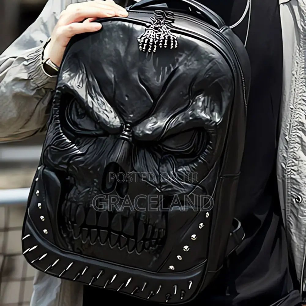 This Is Original Heavyweight Pure Leather Skull Backpack