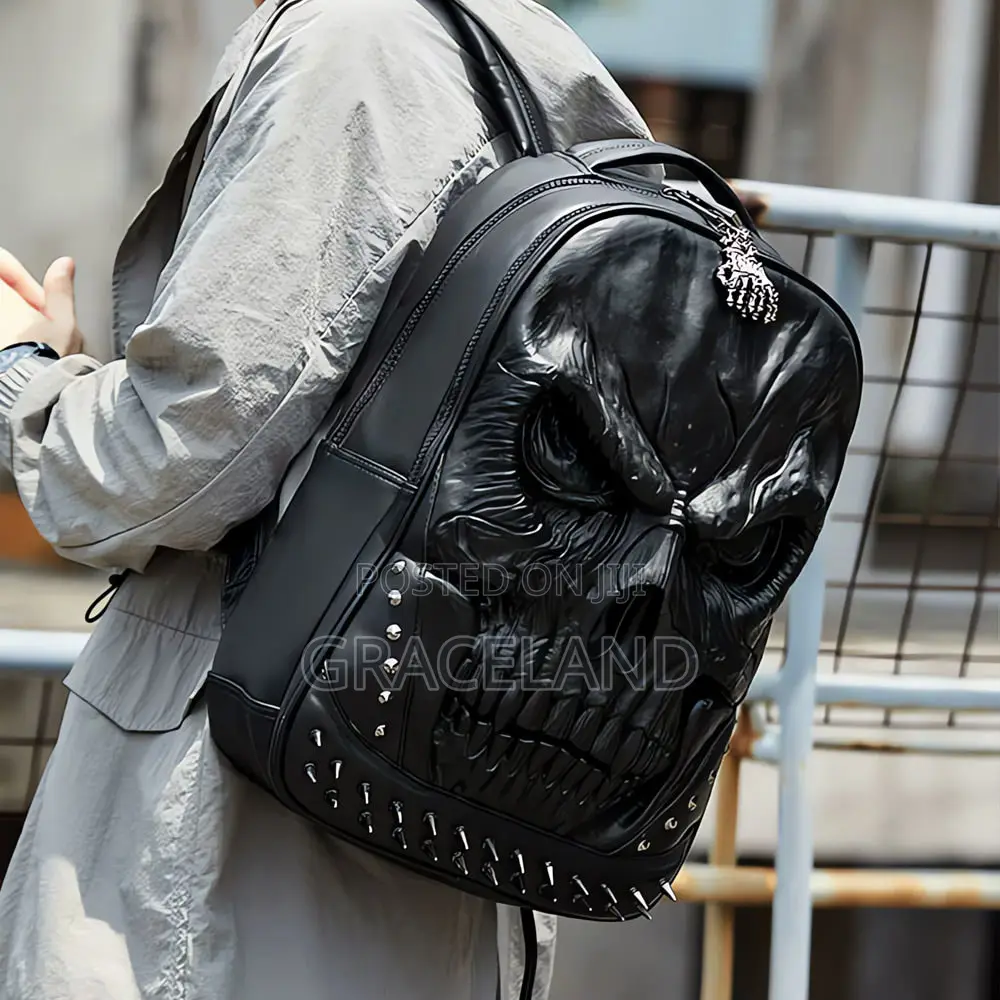 This Is Original Heavyweight Pure Leather Skull Backpack