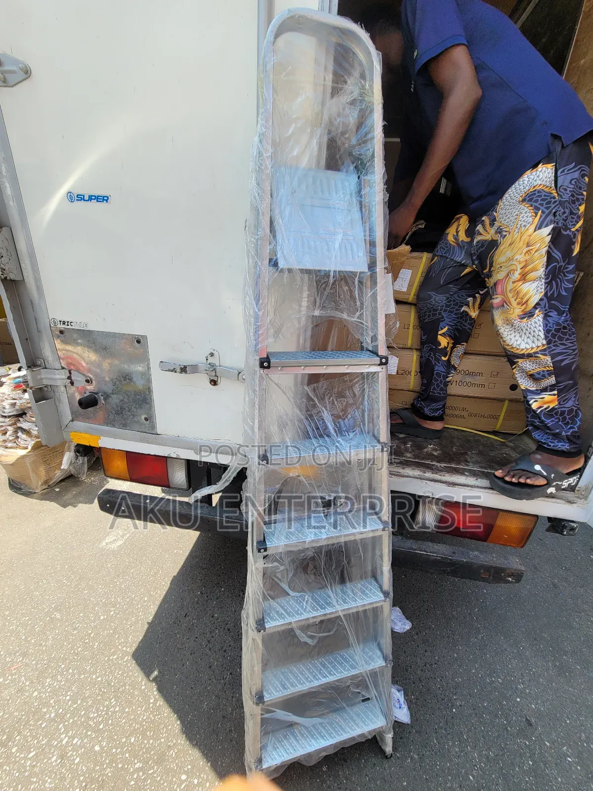 Industrial 7 Steps Ladder Aluminum