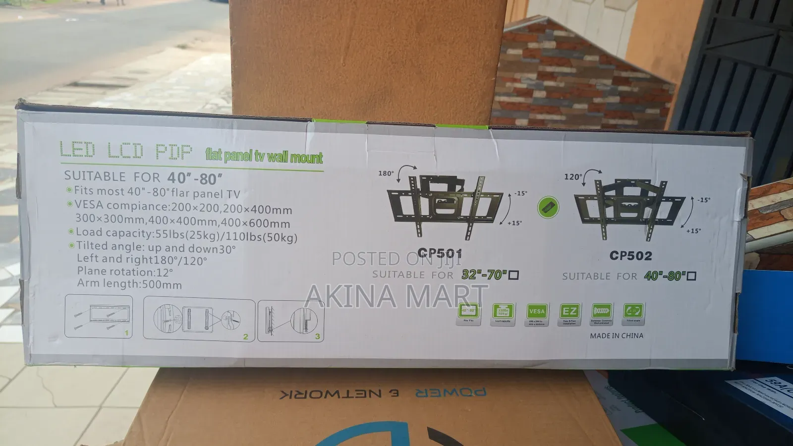 Adjustable Dual Arm Tv Wall Mount 40-80inch Cp501