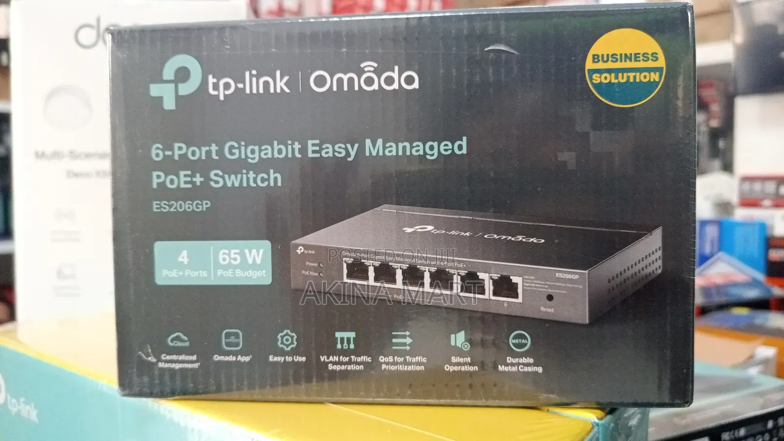 Tp Link Omada 6 Port Gigabit Easy Managed Poe+ Switch Es206gp