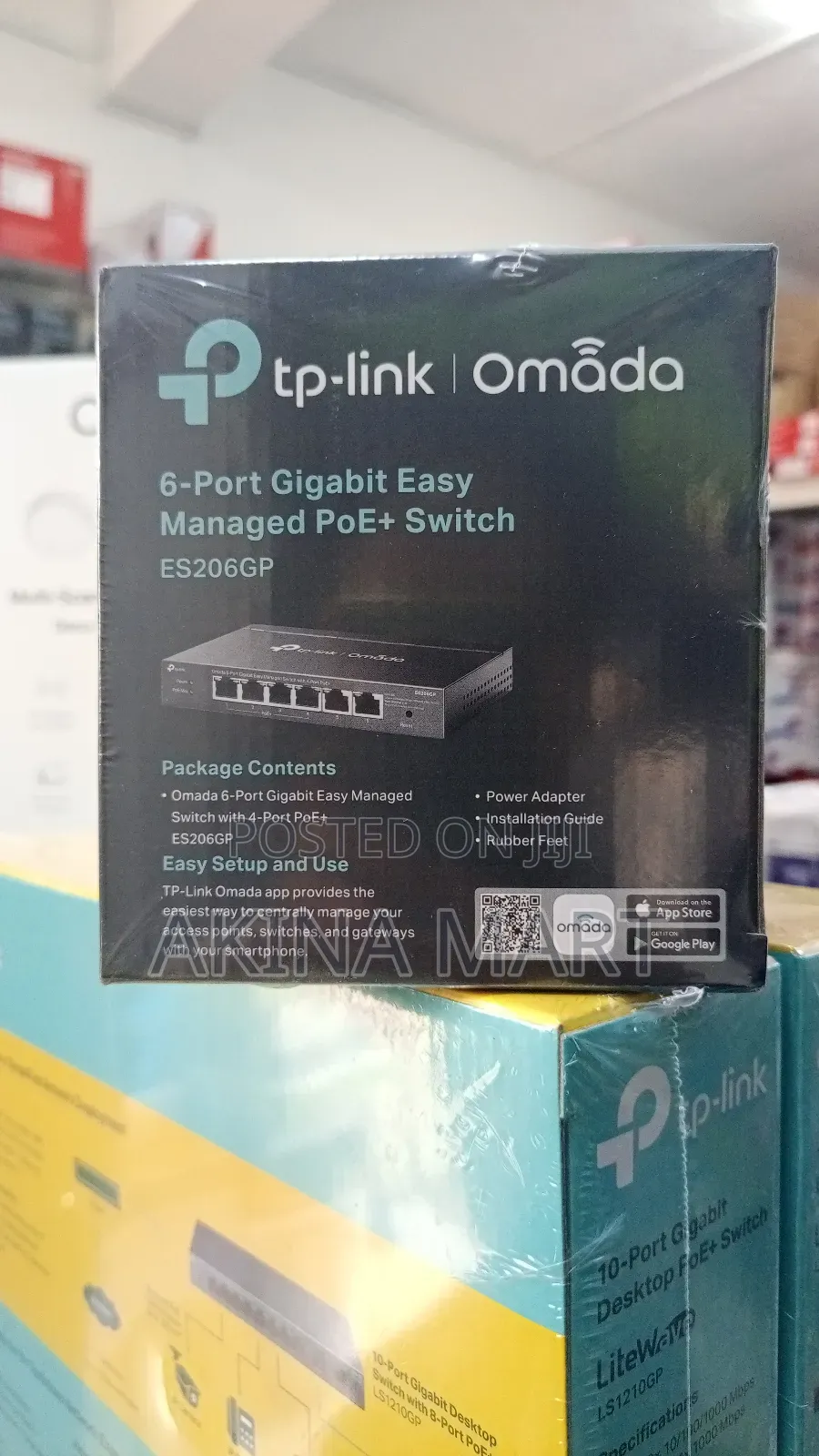 Tp Link Omada 6 Port Gigabit Easy Managed Poe+ Switch Es206gp